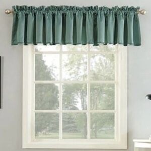 Porch & Den Inez Room Darkening Window Valance - 54 x 18 Mineral - 3 Panels